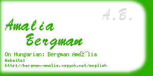 amalia bergman business card